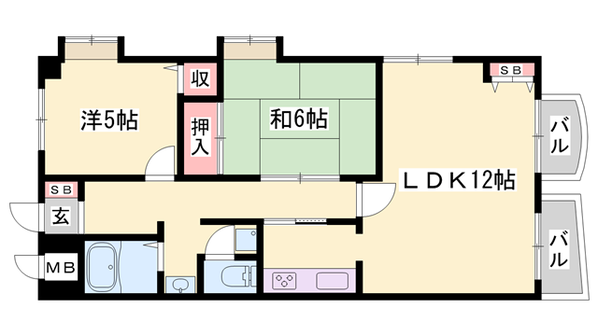 ロイヤルコーポ姫路北条の物件間取画像
